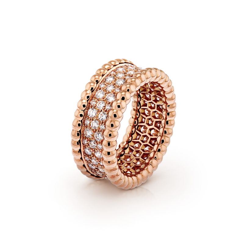 Perl¨¦e diamonds ring, 3 rows