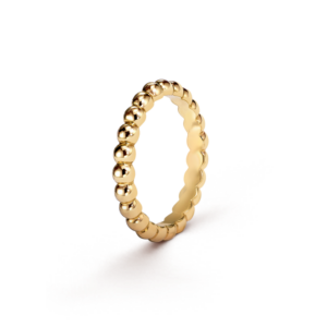 Perl¨¦e pearls of gold ring, medium model