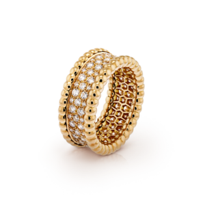 Perl¨¦e diamonds ring, 3 rows