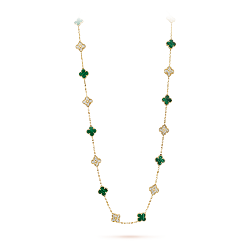 Vintage Alhambra long necklace, 20 motifs