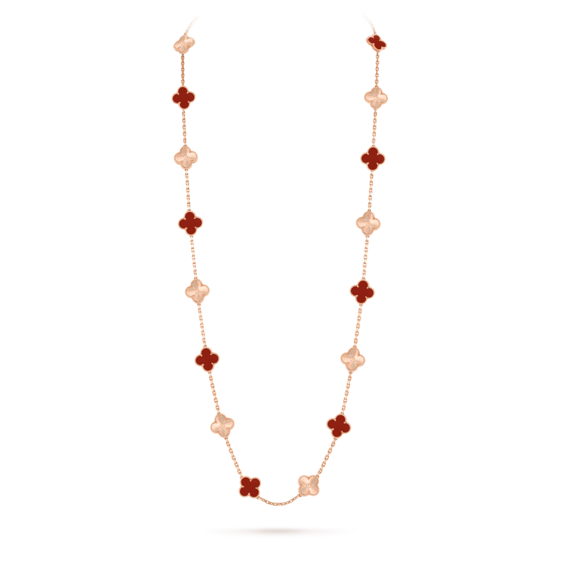 Vintage Alhambra long necklace, 20 motifs