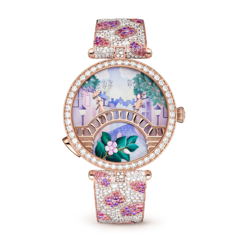 Lady Arpels Pont des Amoureux Printemps watch