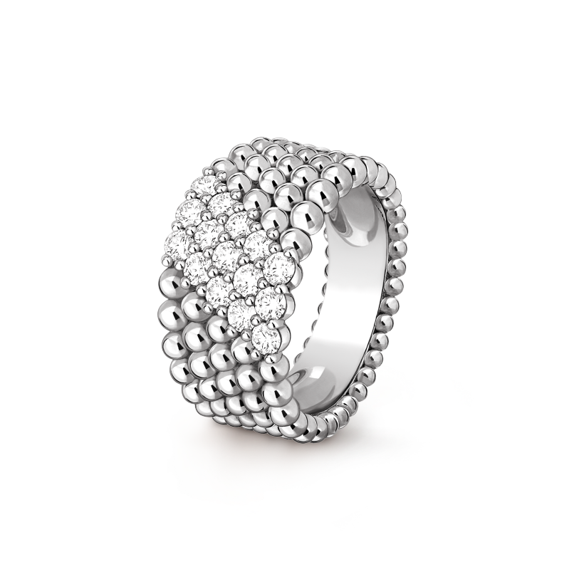 Perl¨¦e diamonds ring, 5 rows