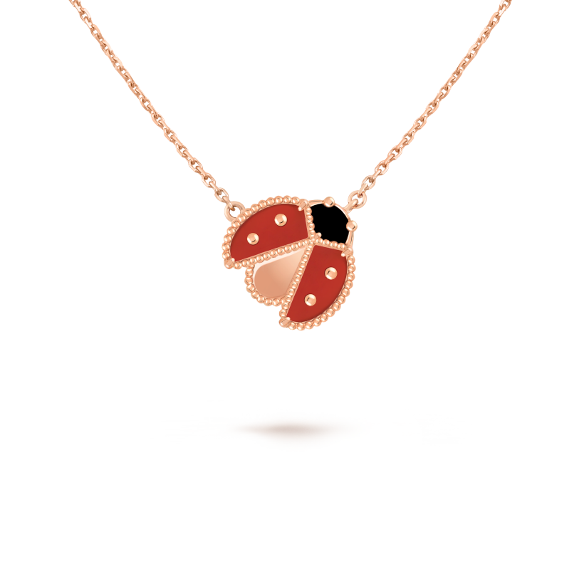 Fauna pendant, open wings ladybug